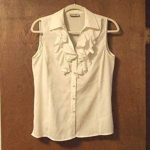 Sleeveless Ruffled Blouse